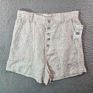 NWT Cloth & Stone Shorts‎ Women XS Linen Blend White Gray Brown Soft